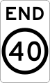 (R4-12) End of 40 km/h Speed Limit