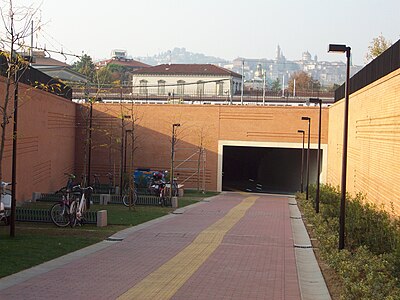 Entrance to the underpass