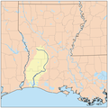 The Calcasieu River formed part of the eastern boundary of the Neutral Ground.