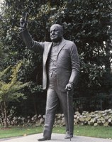 The statue of Winston Churchill