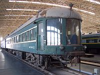 A Ten'ine2 type observation carriage on display in the China Railway Museum.