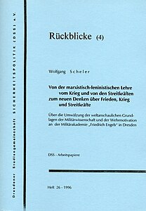 DSS-Arbeitspapiere, Umwälzung im Denken über Frieden – Krieg – Streitkräfte, H. 26, 1996.