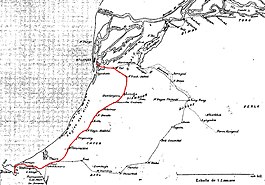 The line shown on a 1901 map