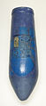 Egyptian faience situla with erased cartouche of Akhenaten, 12 inches high