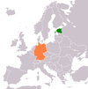 Location map for Estonia and Germany.