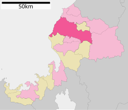 Location of Fukui in Fukui Prefecture