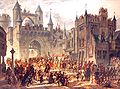 Einzug des französischen Königs Heinrichs II. 1552 in die okkupierte Reichsstadt Metz (Ölgemälde)