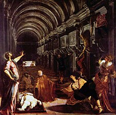 Finding of the body of St Mark by Tintoretto, c. 1548
