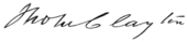 Claytons Unterschrift