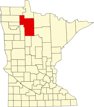 Map of Minnesota highlighting Beltrami County