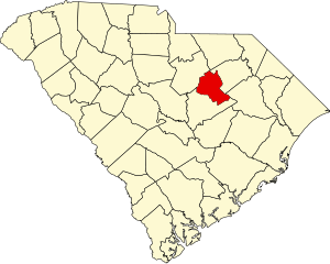 Map of South Carolina highlighting Lee County