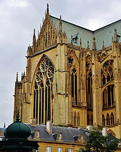 Flamboyant facade of the north transept