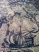 Portuguese pavement inspired on The Lusiads at Camões Garden.