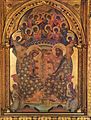 Fig. 28: Chinese-style floral designs are visible in the mantles of Christ and Mary in Coronation of the Virgin by Paolo Veneziano (circa 1350).[27]