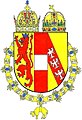 1916 neu geschaffenes persönliches Wappen Kaiser Franz Josephs. Es wurde vier Monate vor seinem Tod noch approbiert, aber nicht mehr eingeführt.[1]