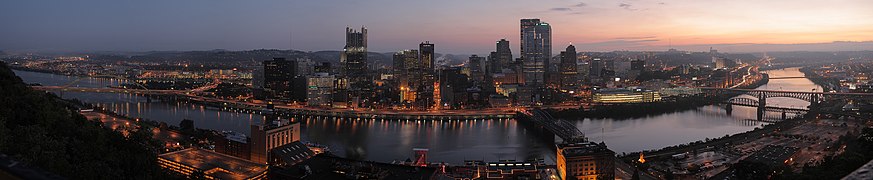 Pittsburgh dawn city pano