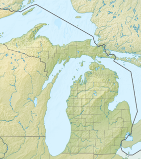Map showing the location of Grand Island National Recreation Area