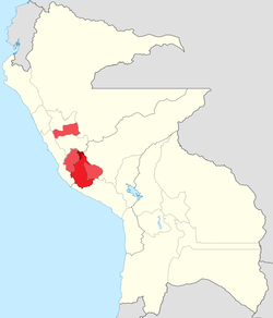 Location of Iquicha within the Peru-Bolivian Confederation