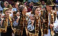 Romanian teens in traditional dress