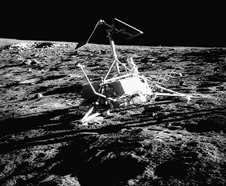 Surveyor 3 on the Moon, photographed by Alan Bean during Apollo 12 (1969)