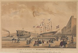 The launch of the Missionary ship the John Wesley at West Cowes, Isle of Wight, 23 September 1846