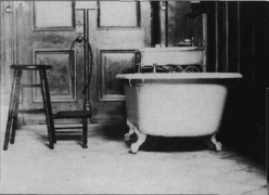 Tub for a literal version of the washing and anointing ceremony used at the time (1911)