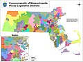 Map of districts of the Massachusetts House of Representatives, 2004