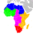 UN geoscheme for Africa   Eastern Africa   Middle Africa   Northern Africa   Southern Africa   Western Africa