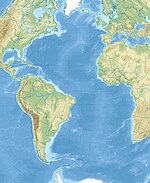 Reliefkarte: Atlantischer Ozean
