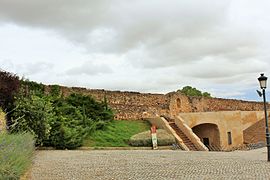 Rehabilitated interior area of the bastion with door and upper gate