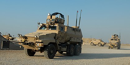 BAE Systems Caiman Mine-Resistant Ambush Protected (MRAP) vehicles in Iraq (Caiman is based on the FMTV)