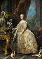 Image 13 Marie Leszczyńska Painting credit: Charles-André van Loo Marie Leszczyńska (23 June 1703 – 24 June 1768) was a Polish noblewoman and French queen consort. The daughter of King Stanisław I Leszczyński of Poland and Catherine Opalińska, she married King Louis XV of France in 1725 and became queen consort of France, serving in that role for 42 years until her death, the longest of any French queen. Marie was popular due to her generosity and piety. She was the grandmother of future French kings Louis XVI, Louis XVIII and Charles X. This picture is an oil-on-canvas portrait of Marie by French painter Charles-André van Loo, commissioned by Louis XV in 1747. She is depicted wearing the Sancy diamond, part of the French Crown Jewels. The painting now hangs in the Palace of Versailles. More selected pictures