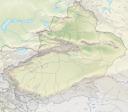 Map showing the location of Bezeklik Caves