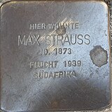 Stolperstein für Max Strauß