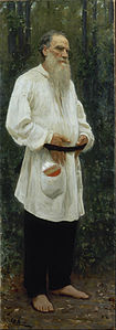 Tolstoy barefoot, State Russian Museum, St. Petersburg (1901)