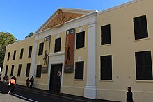 The front of the Slave Lodge museum in Cape Town