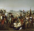 Napoleon is presented the body of Desaix by Jean Broc.