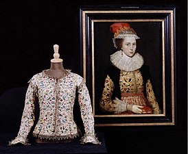 Jacket and portrait of Margaret Laton, about 1610, no. T.228-1994