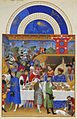 Januar aus Très Riches Heures du duc de Berry, Gebrüder Limbourg, 1412–1416, Chantilly, Musée Condé