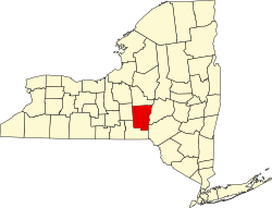 Karte von Chenango County innerhalb von New York
