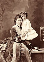 Nicholas II with his mother in 1870.