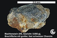 Fragment Meteorit Machtenstein