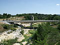The modern bridge crossing the Cavalon upriver of the bridge