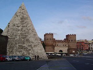 The Pyramid of Cestius and Porta San Paolo