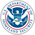 Emblem of the Department of Homeland Security, the umbrella agency responsible for border control in America