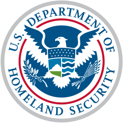 Siegel des Ministerium für Innere Sicherheit der Vereinigten Staaten United States Department of Homeland Security – DHS –