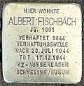 Stolperstein Leuckartstr 12 Albert Fischbach