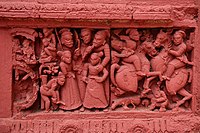 Terracota decoration on the wall of Nanadulala temple