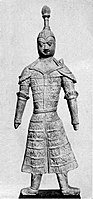 Turk soldier in armour, Shorchuk, 8th century CE.[11]