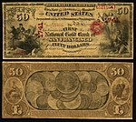 alt1=$50 National Gold Bank Note, The First National Gold Bank of San Francisco